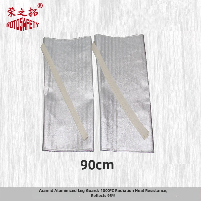 Chránič nohy z hliníkovej fólie pre vysoké teploty, ohňovzdorný a plameňochranný, ochrana proti striekajúcem kovom pri výrobe, predĺžený chránič nohy