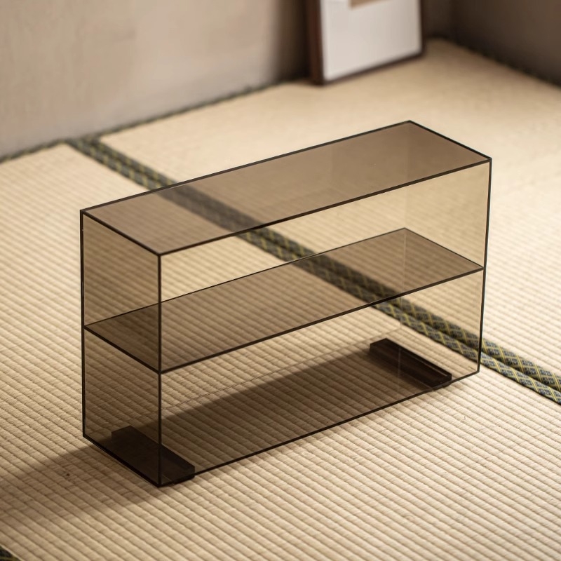 Акрилен прозрачен дисплей за чайник и чайни изделия, настолен многоетажен рафт за съхранение