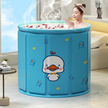Сгъваема кофа за къпане за възрастни — PVC, сгъваем дизайн, постоянна температура, подходяща за пълно телесно потапяне