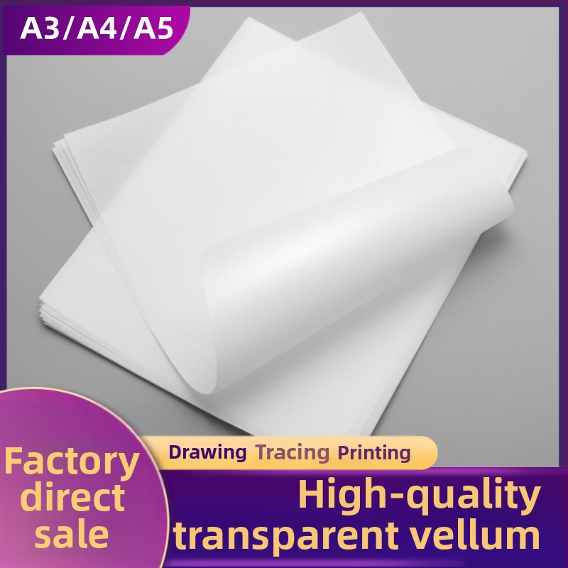 Rýsovací papier, kopírovací papier, maslový papier na balenie darčekov; vysokokvalitný baliaci papier pre šály, oblečenie, topánky a potraviny