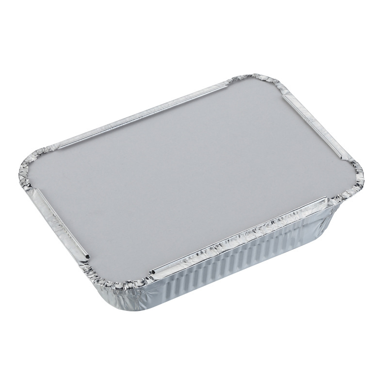 Jednokratna kutija od aluminijske folije, pravokutnog oblika, s prilagodljivim logotipom, mogućom prilagodom obrade, pakiranje 1000 komada