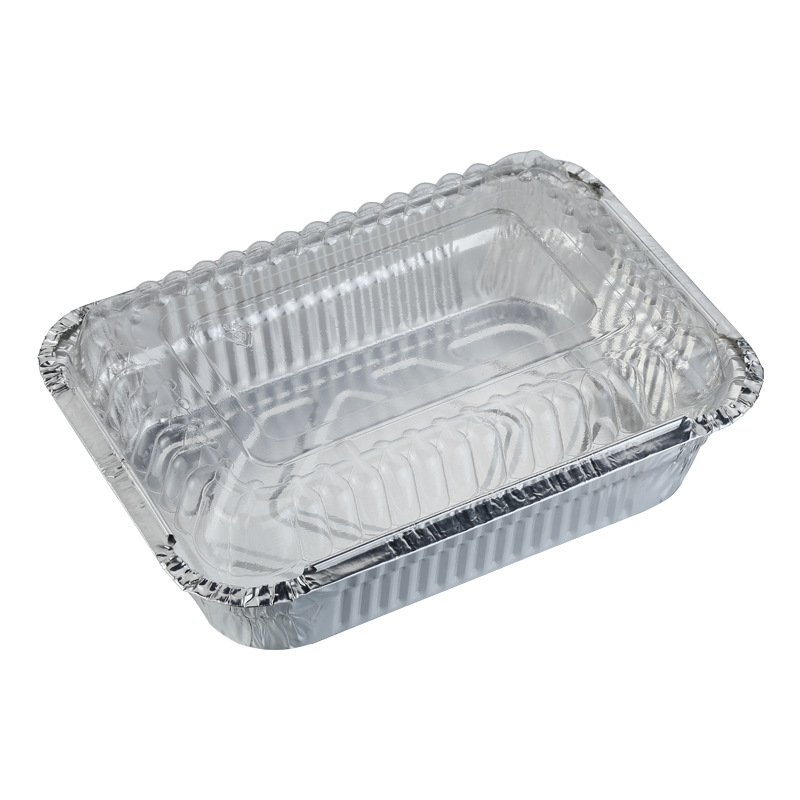 Jednokratna kutija od aluminijske folije, pravokutnog oblika, s prilagodljivim logotipom, mogućom prilagodom obrade, pakiranje 1000 komada