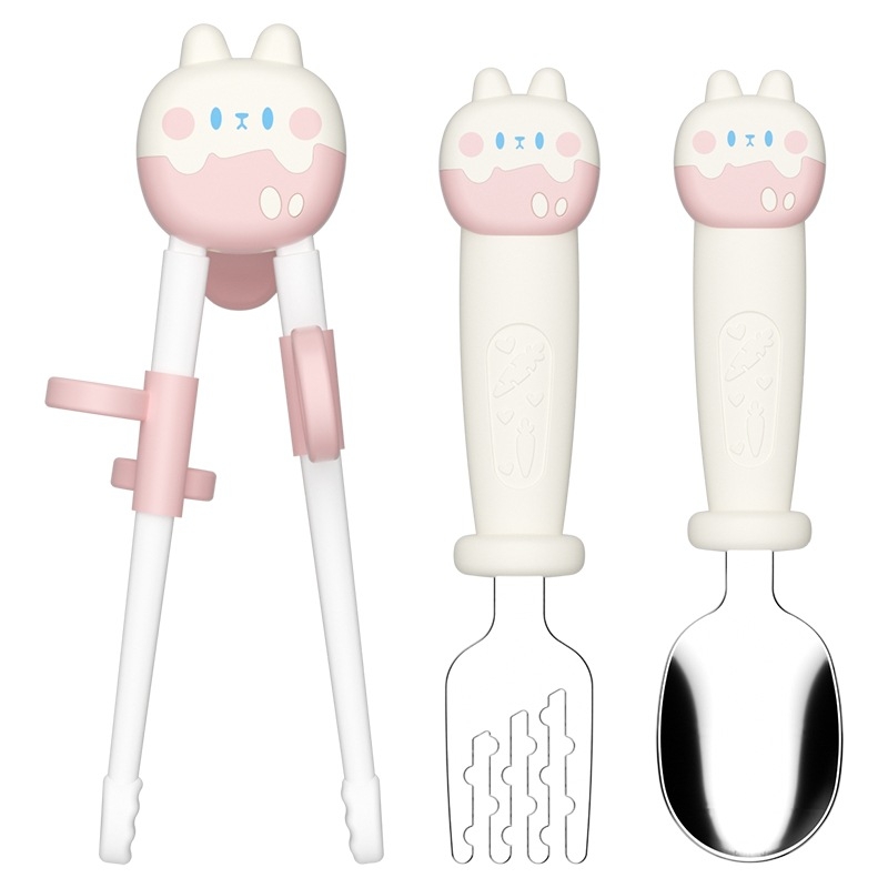 Mobiko dječji trening štapići za jelo – ABS materijal, set od 4 komada, cartoon stil, od 12 mjeseci