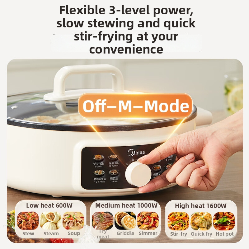 Električna tava za palačinke, Midea MC-JKC3463, jednostrano grijanje, mehaničko upravljanje, 220V, 50W