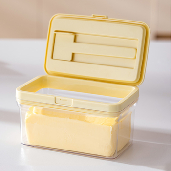 Kutija za rezanje i skladištenje maslaca sa zatvorenim dijeličem, od plastike, porcije 250 g i 500 g, prilagodljivo