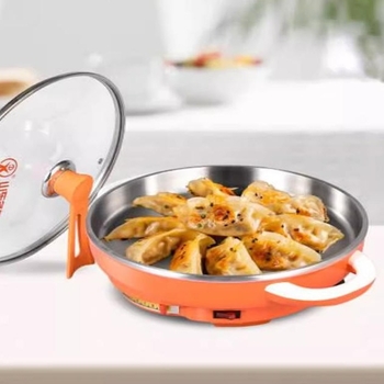 Multiple Stars Električna tava za kućnu upotrebu, šesta generacija, promjera 33 cm, 1300 W, nehrđajući čelik 304
