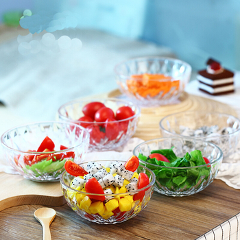 Σετ μπολ από γυαλί χωρίς μόλυβδο με καπάκια – Θερμοανθεκτικά μπολ κουζίνας για ρύζι, χυλό, σούπα, σαλάτα, ατμισμένα αυγά, λαχανικά και φρούτα