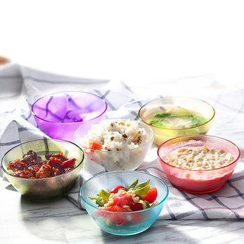 Σετ μπολ από γυαλί χωρίς μόλυβδο με καπάκια – Θερμοανθεκτικά μπολ κουζίνας για ρύζι, χυλό, σούπα, σαλάτα, ατμισμένα αυγά, λαχανικά και φρούτα