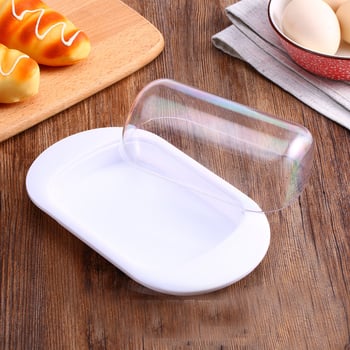 Кутия за съхранение на храна - пластмасова, квадратна, солиден модел, еднослойна, опаковка 50 броя