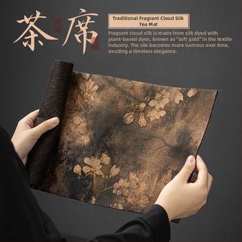Podložka na čajovú ceremóniu – obojstranná, Zen štýl, podložka na čajník, materiál: látka; Hmotnosť: 0,5 kg; Balenie: tácka