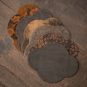 Μάτ τελετής τσαγιού — Διπλής όψης, Zen-εμπνευσμένο στυλ, πατάκι για τσαγιέρα, ύφασμα; Βάρος 0,5 kg; Συσκευασία: δίσκος