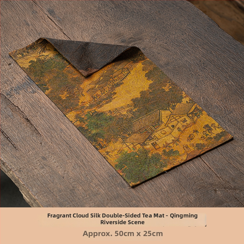 Podložka na čajovú ceremóniu – obojstranná, Zen štýl, podložka na čajník, materiál: látka; Hmotnosť: 0,5 kg; Balenie: tácka