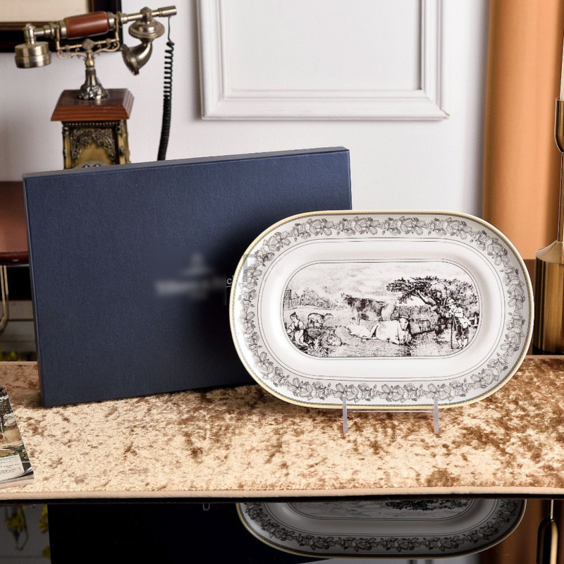 Kerámia étkészlet az asztalra: rizstál, ebédtál, nagy mély leveses tál, lapos tál, csipkés szélű mély tál, tea- és kávéscsésze; pásztor stílus, kézzel készített, testreszabható, könnyű luxus retro.