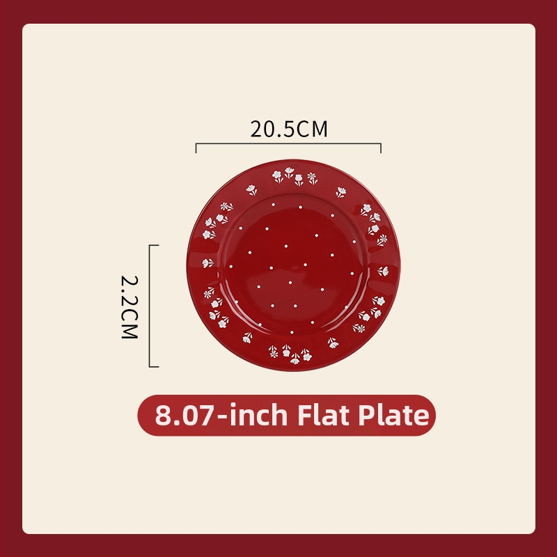 Porcelanski set za stolovanje – ojačani porcelan, pogodan za mikrovalnu pećnicu, lagani luksuzni retro stil, cvjetni uzorak, površina s glazurom u boji