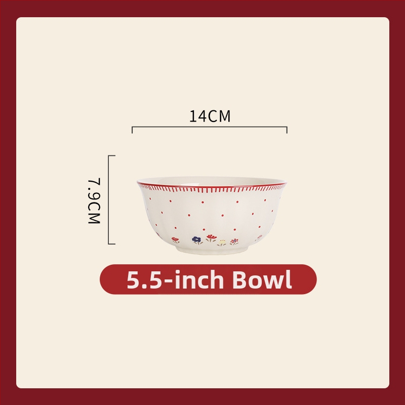 Porcelanski set za stolovanje – ojačani porcelan, pogodan za mikrovalnu pećnicu, lagani luksuzni retro stil, cvjetni uzorak, površina s glazurom u boji