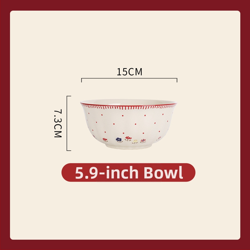 Porcelanski set za stolovanje – ojačani porcelan, pogodan za mikrovalnu pećnicu, lagani luksuzni retro stil, cvjetni uzorak, površina s glazurom u boji