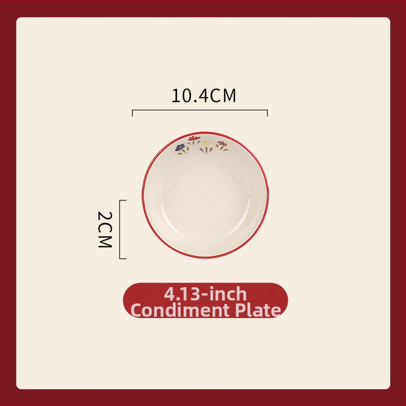 Porcelanski set za stolovanje – ojačani porcelan, pogodan za mikrovalnu pećnicu, lagani luksuzni retro stil, cvjetni uzorak, površina s glazurom u boji