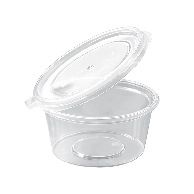 Jednokratna PP posuda za umak, zatvorena, zgušćena, prozirna dip posuda, ubrizgano oblikovana, mikrovalna sigurna, prilagodljiva