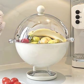 Плодова чиния за хол, пластмасова конструкция, дренажна тава, дисплей за закуски на кафе-масичка, прост стил, лансирана през 2024