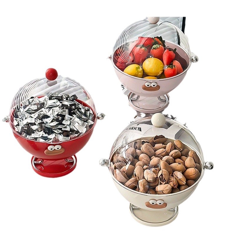 Плодова чиния за хол, пластмасова конструкция, дренажна тава, дисплей за закуски на кафе-масичка, прост стил, лансирана през 2024