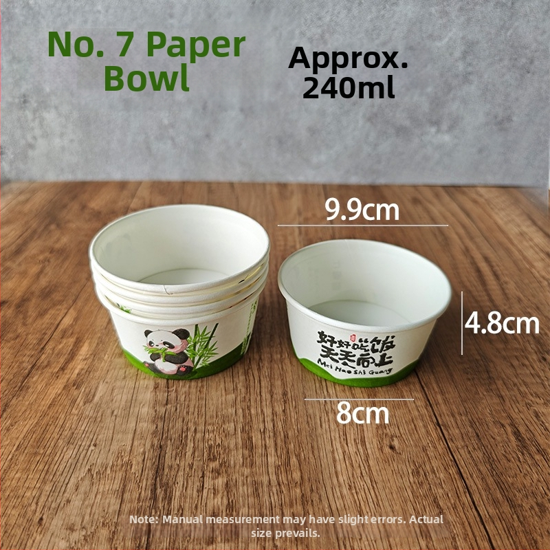 Jednorazová kruhová papierová misa číslo 7, na zmrzlinu, dezerty a namáčacie omáčky