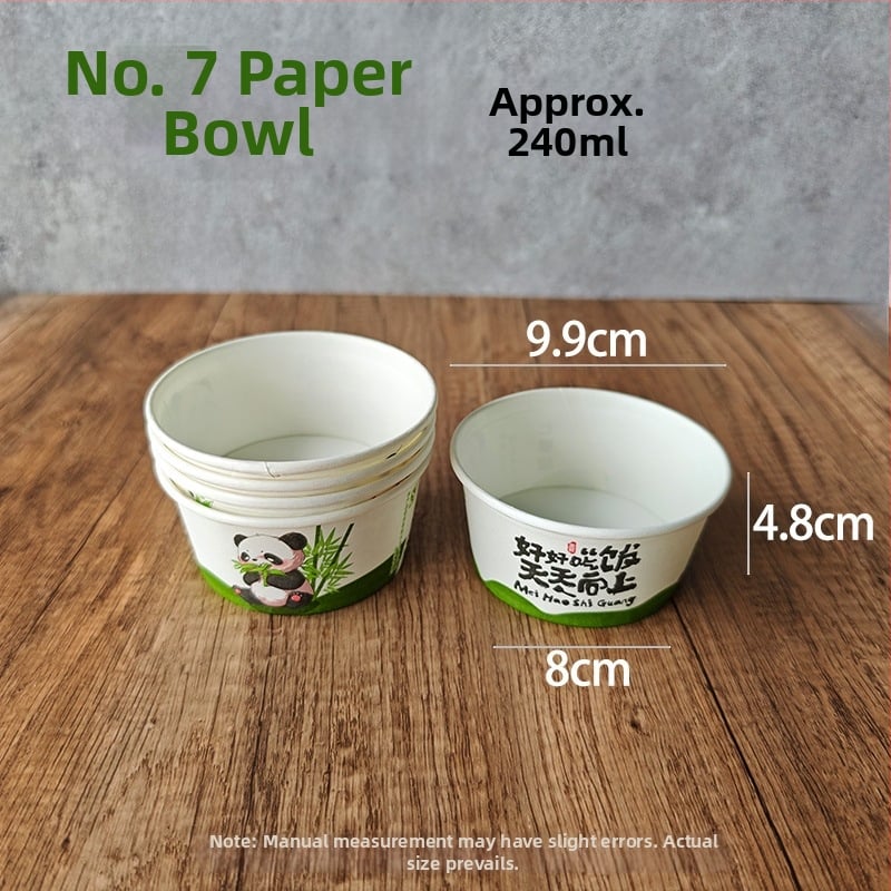 Jednorazová kruhová papierová misa číslo 7, na zmrzlinu, dezerty a namáčacie omáčky