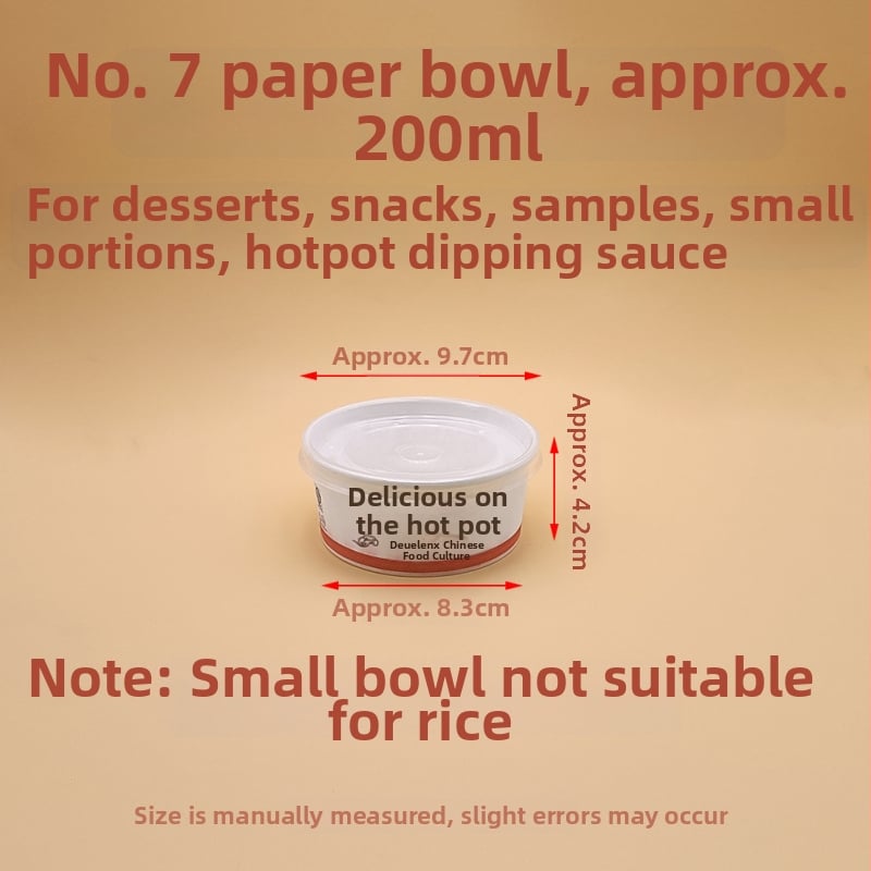 Jednorazová kruhová papierová misa číslo 7, na zmrzlinu, dezerty a namáčacie omáčky