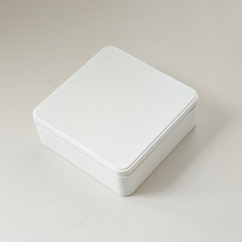 Квадратна метална кутия за бисквити с UV печат, сватбена кутия за сладкиши, персонализираема