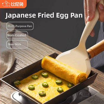 Lijevani Tamagoyaki tiganj od lijevanog željeza, neprijanjajuća površina, model DZ587, dubina 3 cm, težina 0,9 kg, pogodan za plinske i indukcijske ploče
