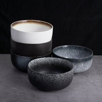 Japanska keramička zdjela za juhu, retro stil, porcelanska zdjela za rezance i salatu, velika okrugla zdjela, mikrovalna sigurna, glazirana