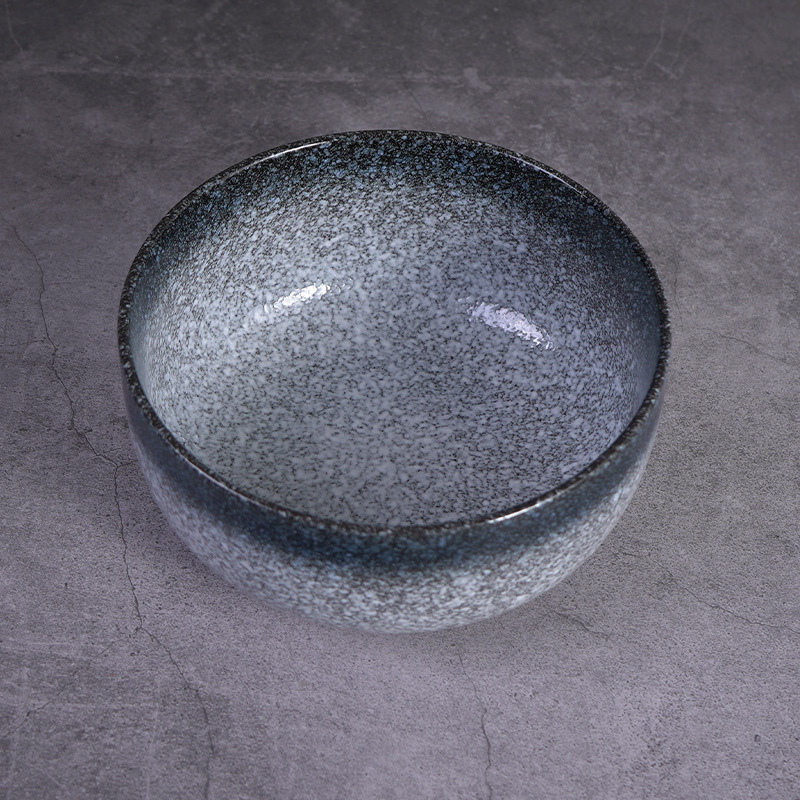 Japanska keramička zdjela za juhu, retro stil, porcelanska zdjela za rezance i salatu, velika okrugla zdjela, mikrovalna sigurna, glazirana