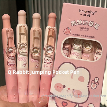 Панда Фейс гел писалка със щракване, Cartoon серия, пластмасов корпус, връх от неръждаема стомана, неизтриваща (Марка: Inmorning/yimulin; Серия: Cartoon; Корпус: Пластмаса; Връх: Неръждаема стомана; Изтриване: Не)