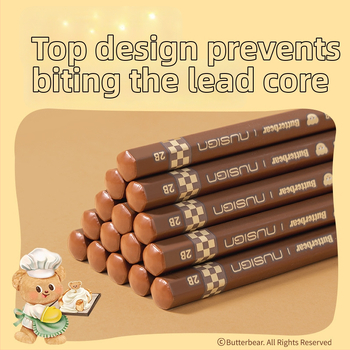 Дървен карандаш 2B/HB, в кутия, за писане и рисуване, за ученици в началното училище – Deli