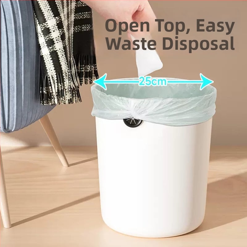 Plastový odpadkový kôš, valcovitého tvaru, bez veka, 12 L, na domácnosť