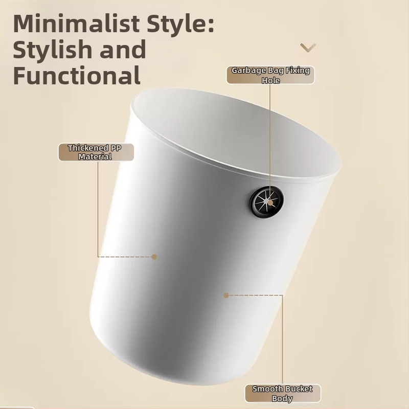 Plastový odpadkový kôš, valcovitého tvaru, bez veka, 12 L, na domácnosť