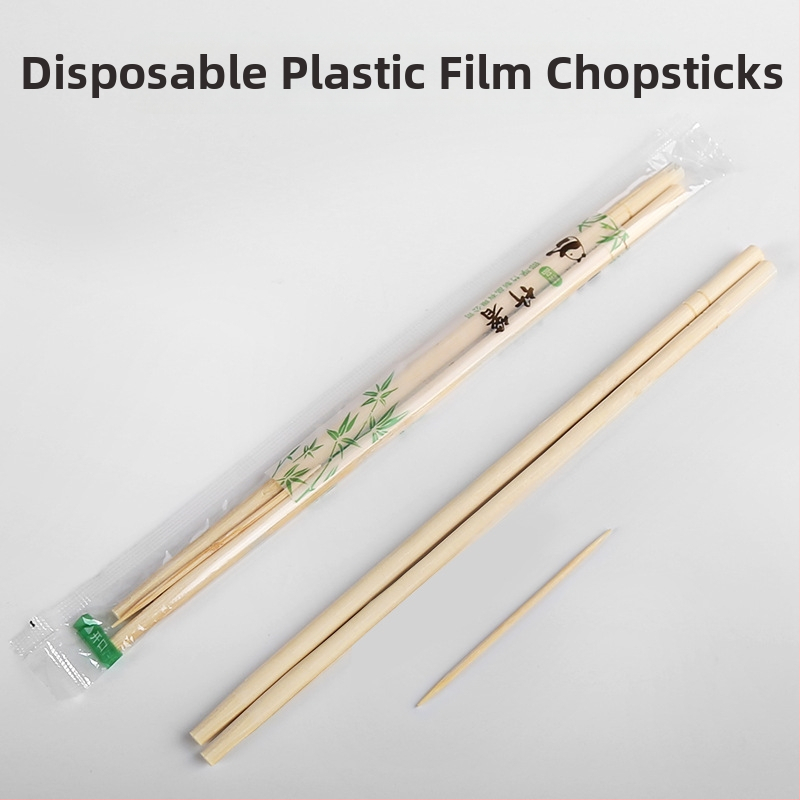 Jednorazový bambusový súbor príborov pre reštaurácie — štyri v jednom: lyžička a paličky, samostatné bambusové paličky, možnosť prispôsobenia