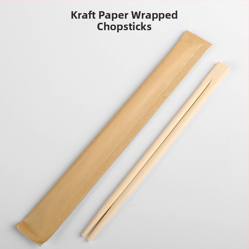 Jednorazový bambusový súbor príborov pre reštaurácie — štyri v jednom: lyžička a paličky, samostatné bambusové paličky, možnosť prispôsobenia