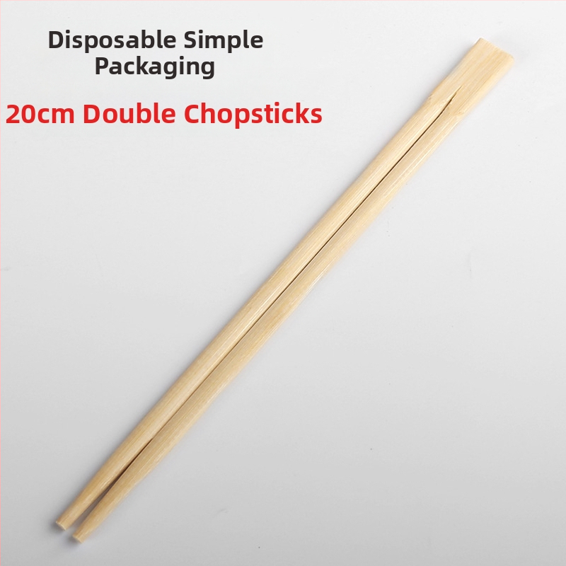 Jednorazový bambusový súbor príborov pre reštaurácie — štyri v jednom: lyžička a paličky, samostatné bambusové paličky, možnosť prispôsobenia