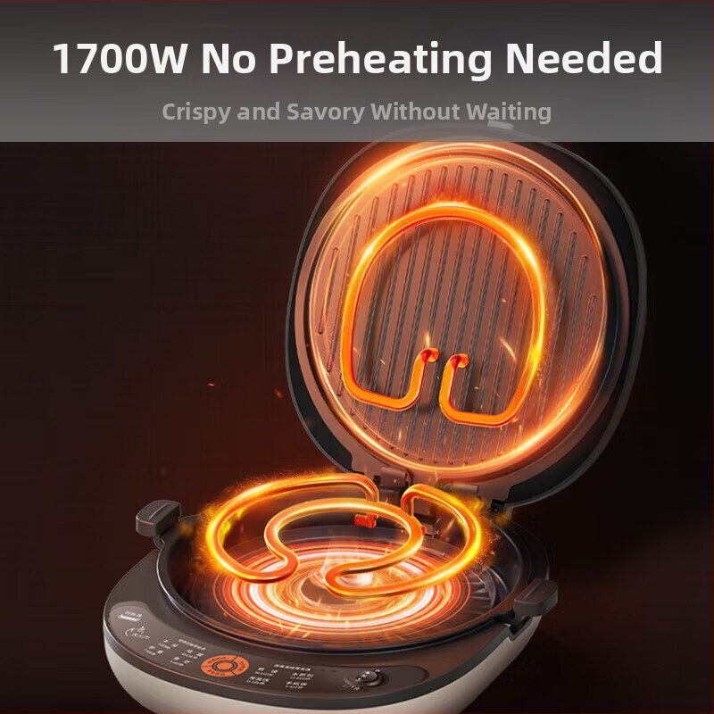 JK30-GK535Pro elektromos palacsinta sütő tálca – egyoldali fűtés, 1500 W, 220 V, mély tál 3,6 cm