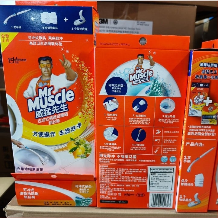 Mr. Muscle kefa na toaletu s dlhým držadlom a vymeniteľnou hlavou, plast