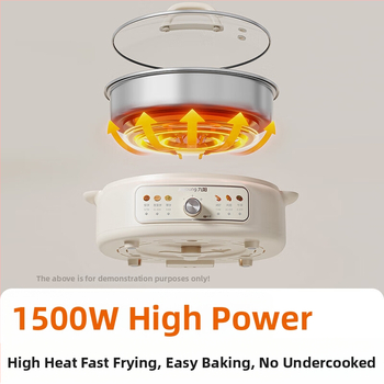 Joyoung GK339 Višenamjenski električni pancake tanjur i lonac za kuhanje, jednosmjerno grijanje, ručna kontrola gumbom, 220V 1000W+