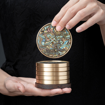 Βάση ποτηριών, βακελίτης, προέλευση Ντεχουά, στυλ προσβάσιμης πολυτέλειας, κυκλοφορία φθινοπωρο 2024, συσκευασία με έγχρωμο κουτί