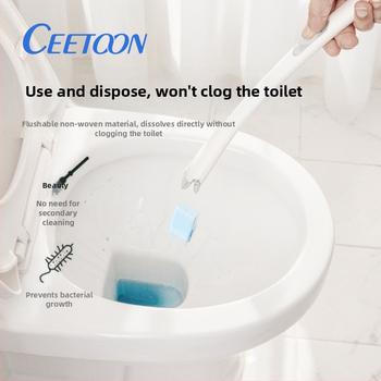 Ceetoon Sada kefy na záchod s vymeniteľnými hlavami, plastová, moderný minimalistický štýl