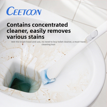 Ceetoon Sada kefy na záchod s vymeniteľnými hlavami, plastová, moderný minimalistický štýl