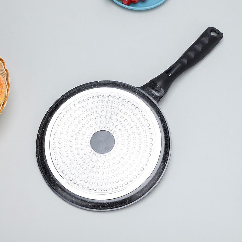 Tiganj s non-stick premazom, od legure aluminijuma, dno od 430 nerđajućeg čelika, dvostruko dno, kompatibilan sa svim pločama