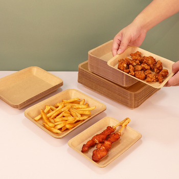 Jednokratni tanjur od kraft papira za roštilj i pakiranje hrane, kutija za komadiće pilećih nuggets