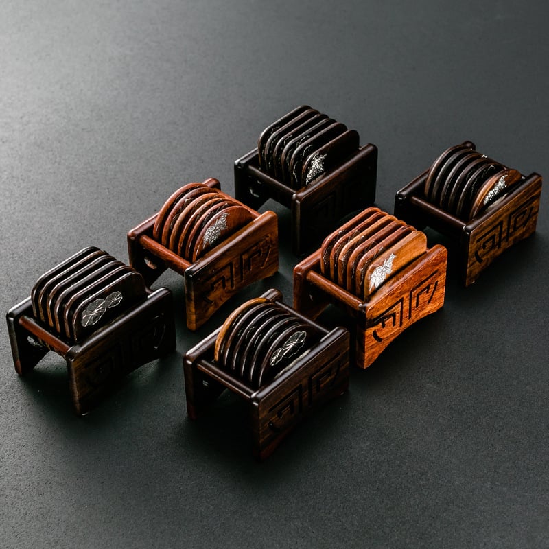 Ξύλινο σετ δίσκου τσαγιού με θήκη φλυτζανιού — μοντέρνο μινιμαλιστικό στυλ, προέλευση Dehua, μάρκα Grand Shantang