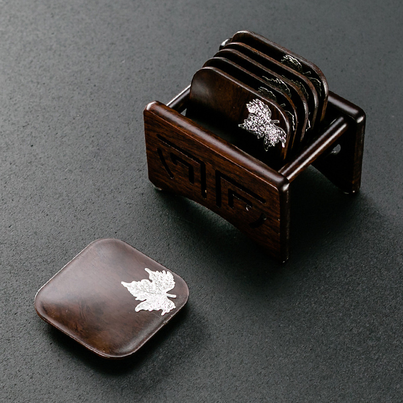 Ξύλινο σετ δίσκου τσαγιού με θήκη φλυτζανιού — μοντέρνο μινιμαλιστικό στυλ, προέλευση Dehua, μάρκα Grand Shantang