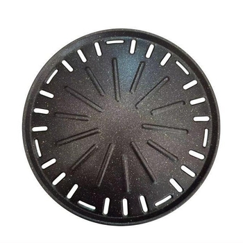 Кръгла железна скара за открито барбекю – преносима, многофункционална, незалепваща, 0,6 кг