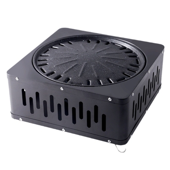 Кръгла железна скара за открито барбекю – преносима, многофункционална, незалепваща, 0,6 кг